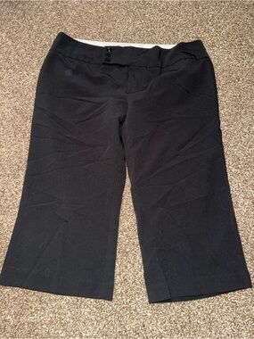 Maurices Black Cropped Dress Pants with Button Detail 15/16